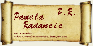 Pamela Radančić vizit kartica